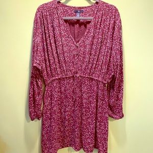 GAP long sleeve boho mini dress